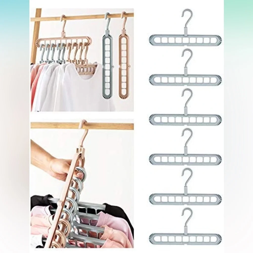 6 pack space saving hangers